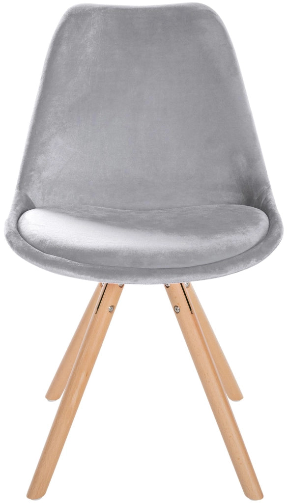 Sedia Sofia Velvet grigio chiaro,natura (rotondo)