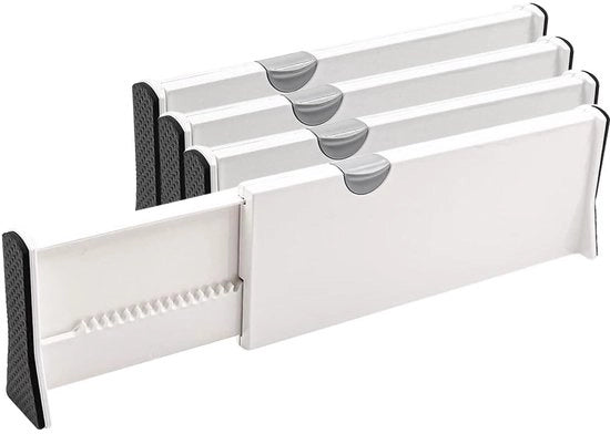 Divisori carrello 4-delig - Estensibili - Regolabili - Organizzatori di carrello - Cucina/Bureau/Bagno - Design sottile, spaziale risparmio