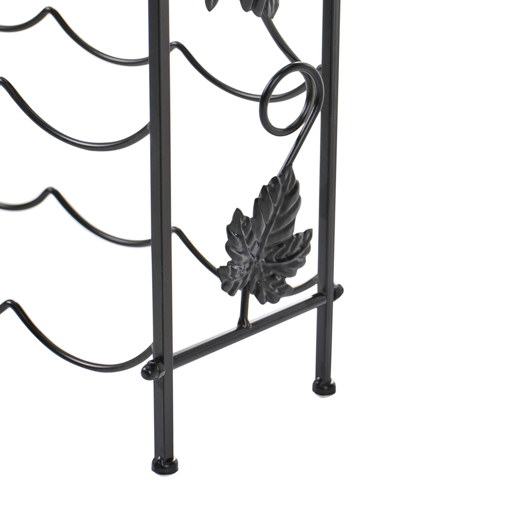 Portabottiglie in ferro nero in metallo a forma di arco 43 x 44 x 15 cm per bottiglie Stile industriale Cucina Home Decor