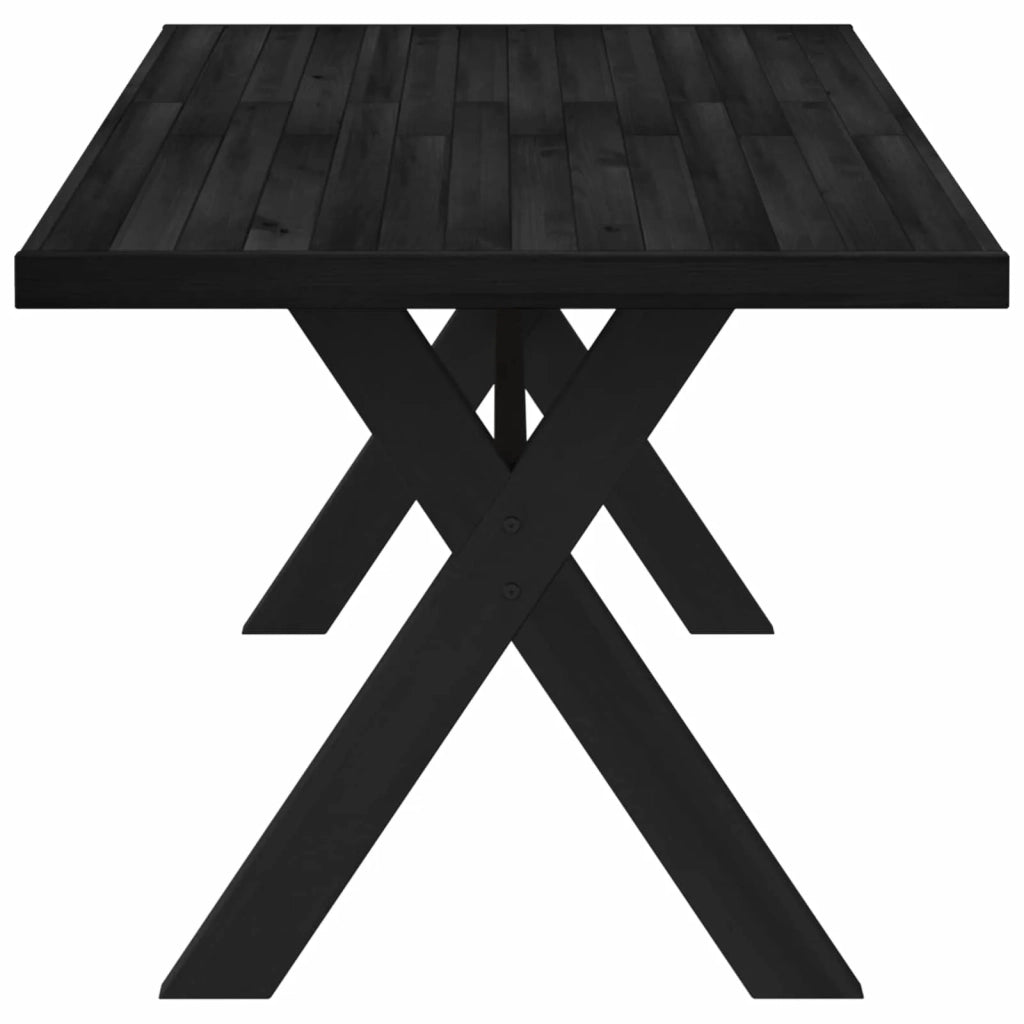 Tavolo da pranzo NOAIN 160 cm Legno Massello di Pino Nero 42020914