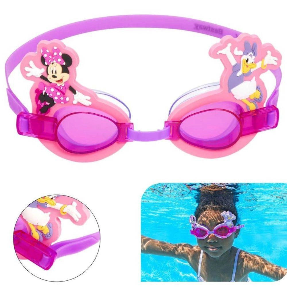 Trade Shop - Occhialini Disney Minnie E Paperina Per Bambini Nuoto Piscina Mare Estate 3+ -