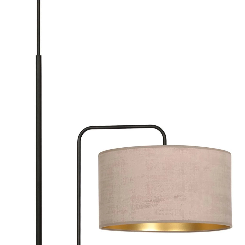 Piantana Contemporaneo Ganesha Acciaio Nero Rosa 1 Luce E27 Ip20