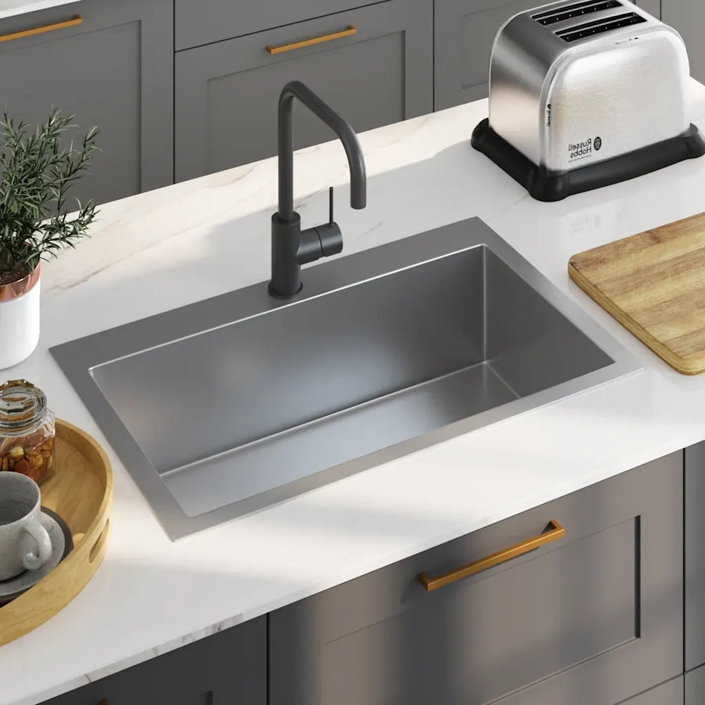 Lavello da Cucina Lavorato a Mano in Acciaio Inox cod mxl 53891