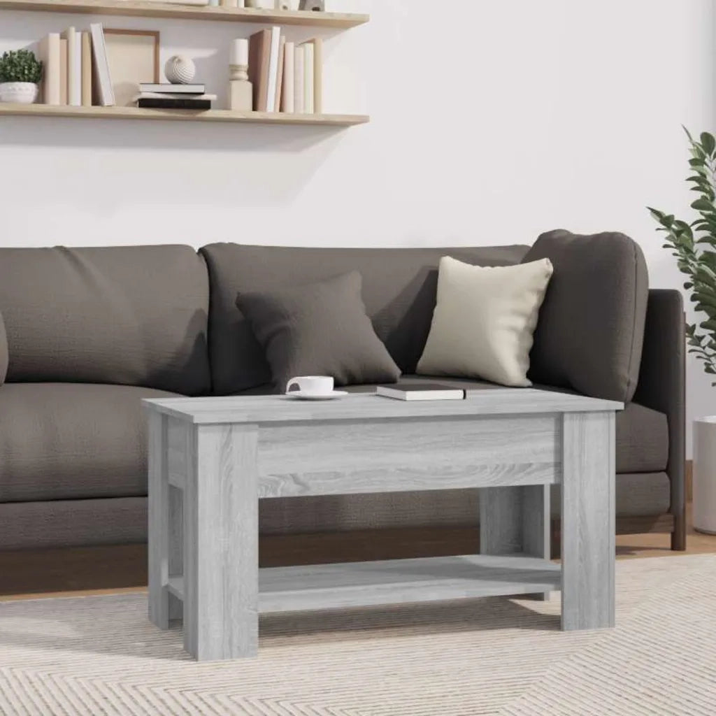Tavolino da Salotto Grigio Sonoma 101x49x52cm Legno Multistrato 819273