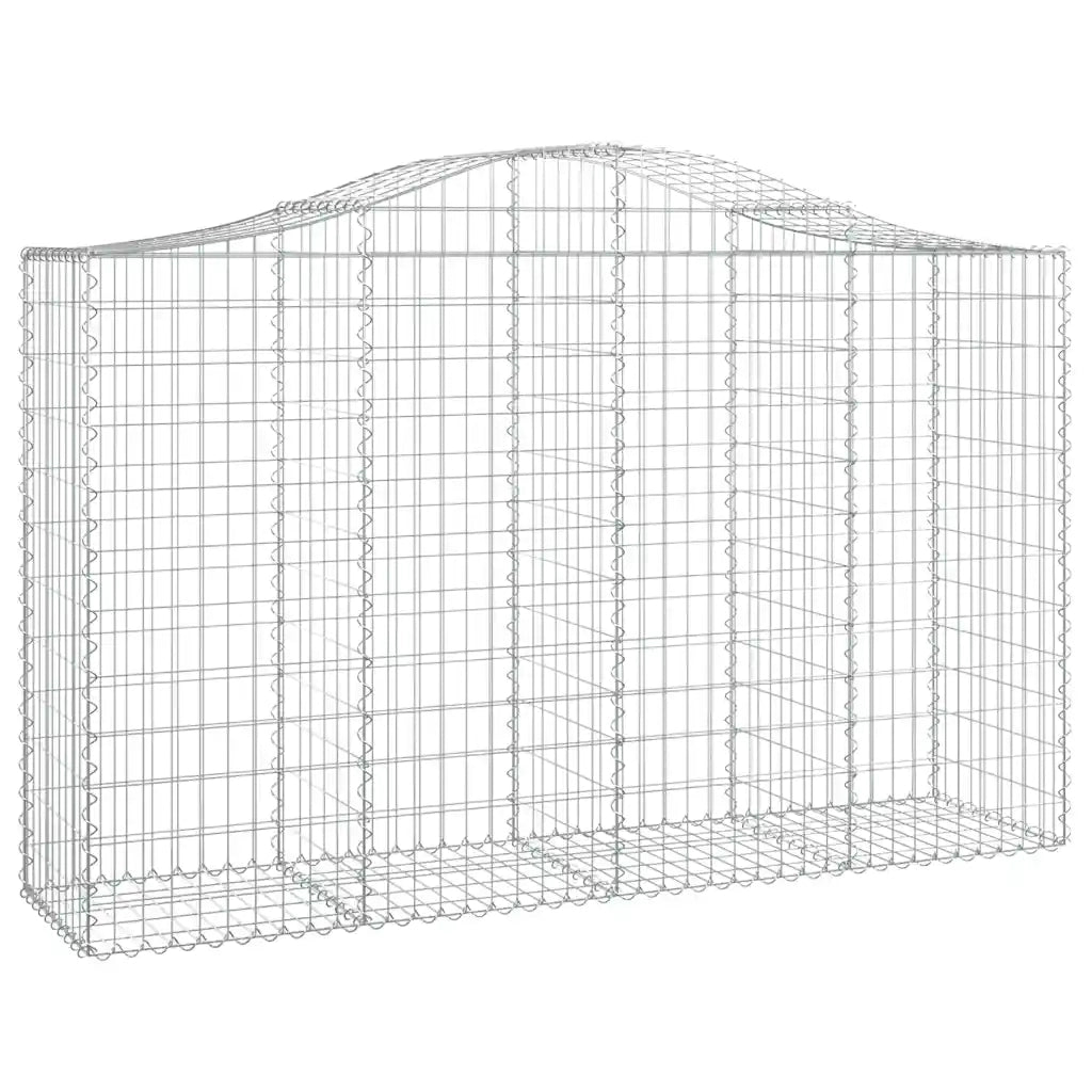 Cesti Gabbioni ad Arco 10 pz 200x50x120/140 cm Ferro Zincato 3145669