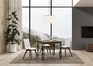 Tavolo Allungabile 90-246x90x77 cm Ghibli Allungabile piano Noce