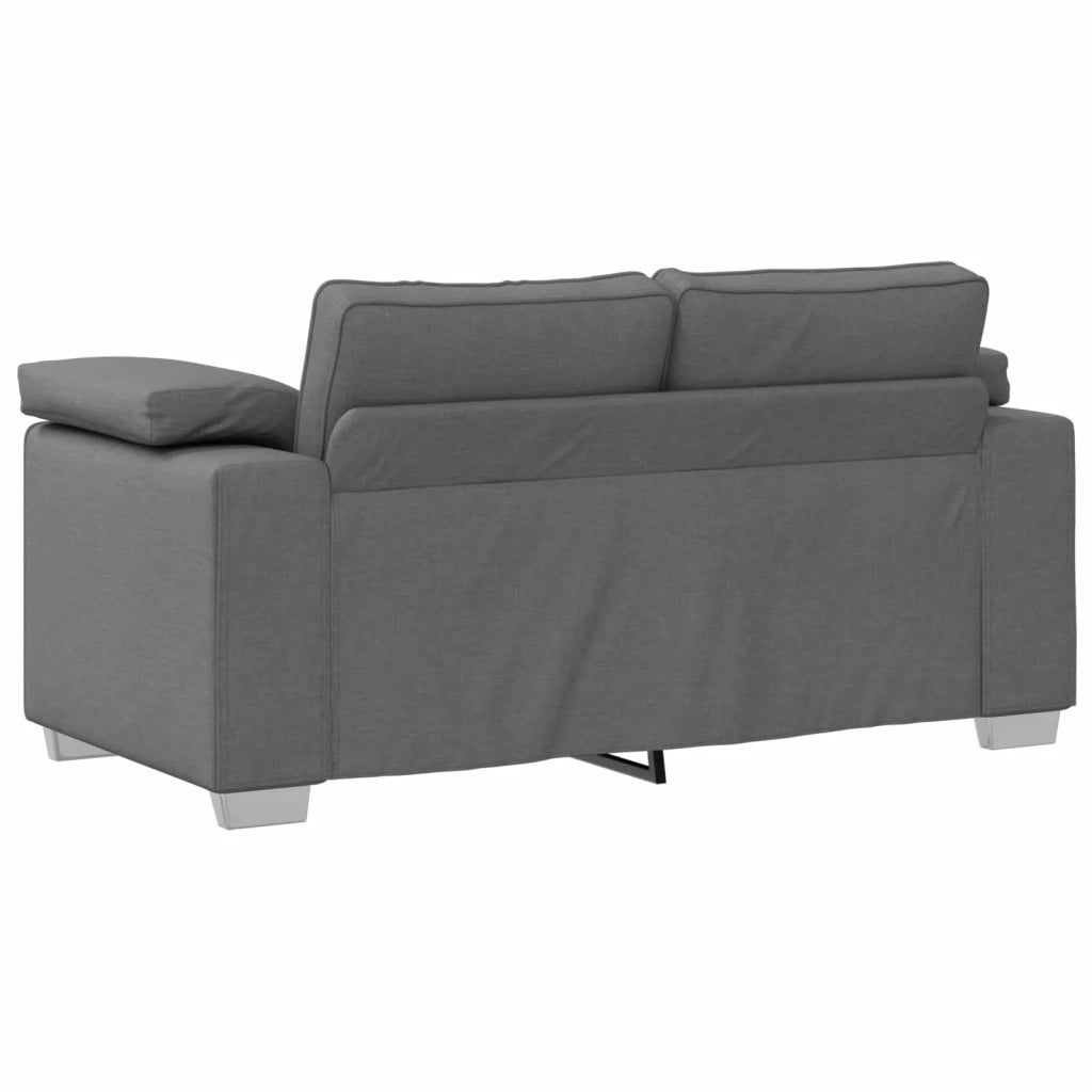 Divano a due posti Grigio scuro 160 cm Tessuto 4105218