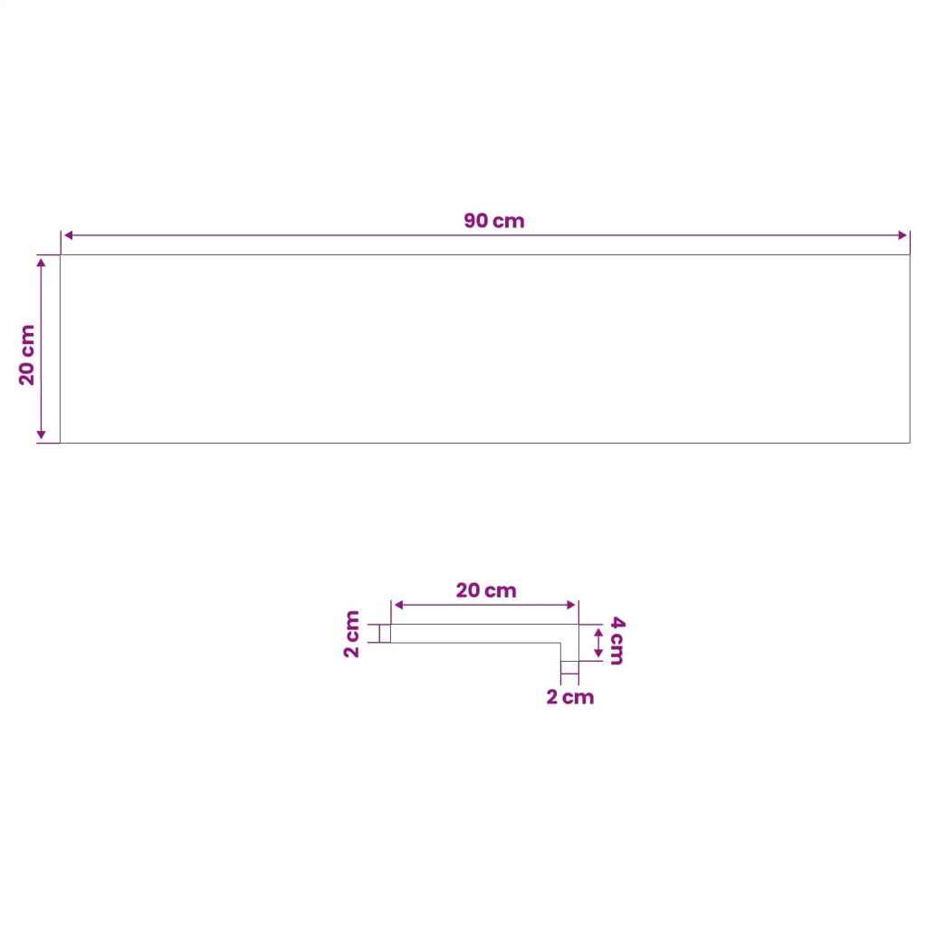 Soglie per finestre 2 pz Verniciato 90 x 20 x 2 cm 42048217