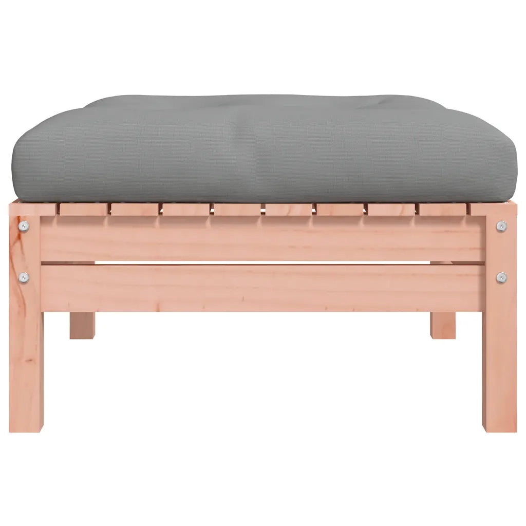 Poggiapiedi da Giardino con Cuscino Legno Massello di Douglas 838167