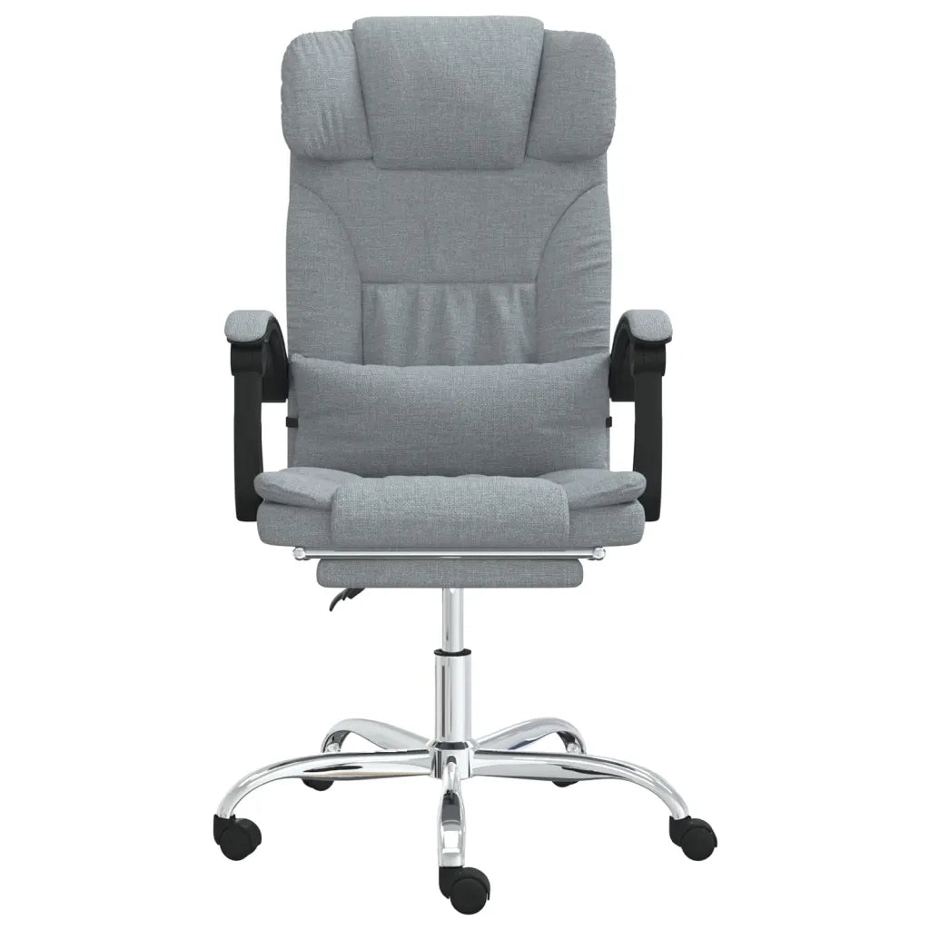 Sedia da Ufficio Massaggio Reclinabile Grigio chiaro in Tessuto cod mxl 9848
