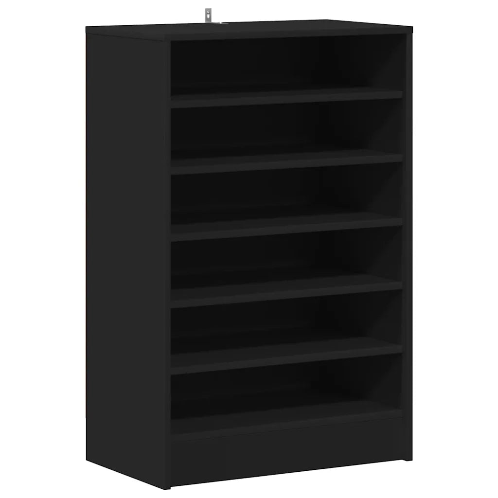 Scarpiera-Scaffale per scarpe Nera 60x35x92 cm in Truciolato 285261