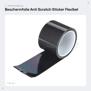 Foglia di Protezione Flessibile e Duratura - Accessorio Auto - Fibra di Vetro - Protezione da Scalfetti - Facile da Installare - 3cm x 3 Metri - Sticker Auto