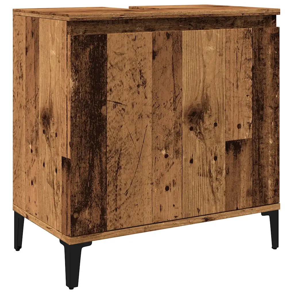 vidaXL Mobile Lavabo Legno Antico 58x33x60 cm in Legno Multistrato