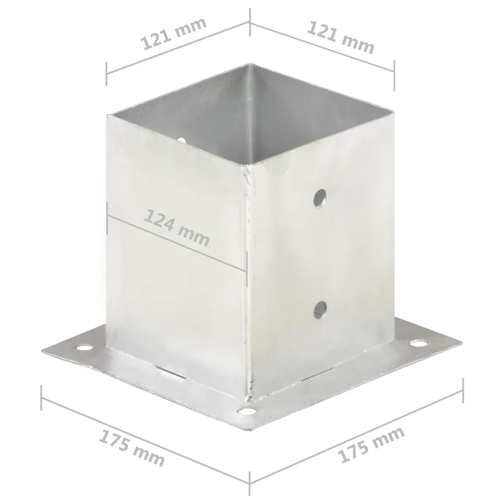Ancoraggi Pali 4 pz in Metallo Zincato 121 mm 145451