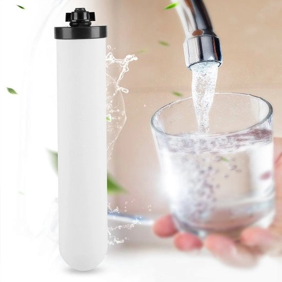 Filtro Acqua a Ceramica - Elemento Filtro - Carbone Attivo - Precisione Filtraggio 0.1μm - Uscita Acqua 1/4 pollice - Ricambio per Vervicinazione - Elemento Filtro Acqua