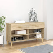 Scarpiera-Scaffale per scarpe Rovere Sonoma 102x35x55 cm in Legno Multistrato 695675