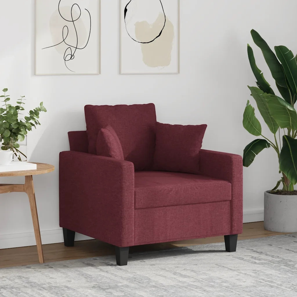 Divano Sedia-Poltrona Rosso Vino 60 cm in Tessuto 290033