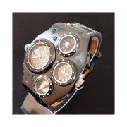 Trade Shop - Orologio Da Polso Nero Uomo Analogico Quarzo Moderno Fashion Alla Moda -