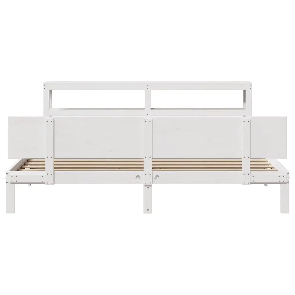 Giroletto con Testiera senza Materasso Bianco 180x200 cm 3306093
