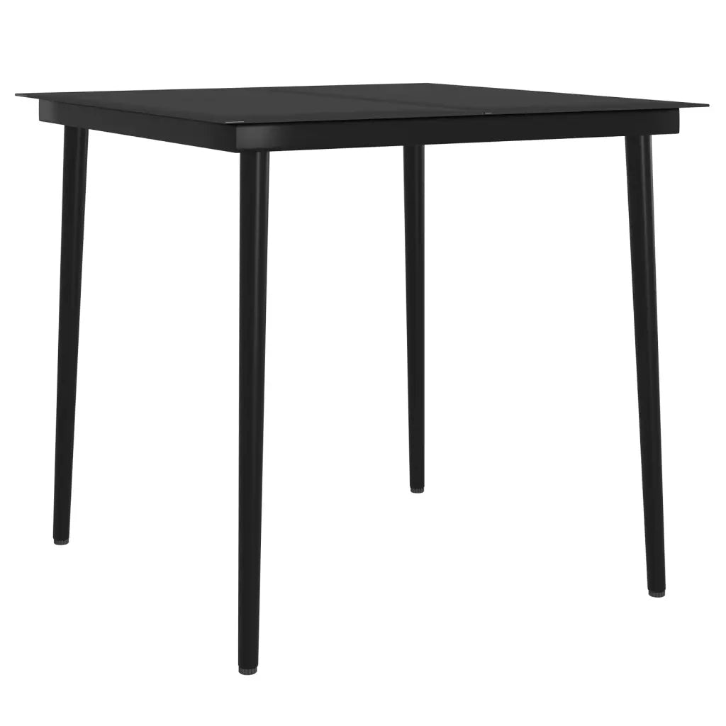 Set da Pranzo da Giardino 5 pz con Cuscini Nero cod mxl 40977