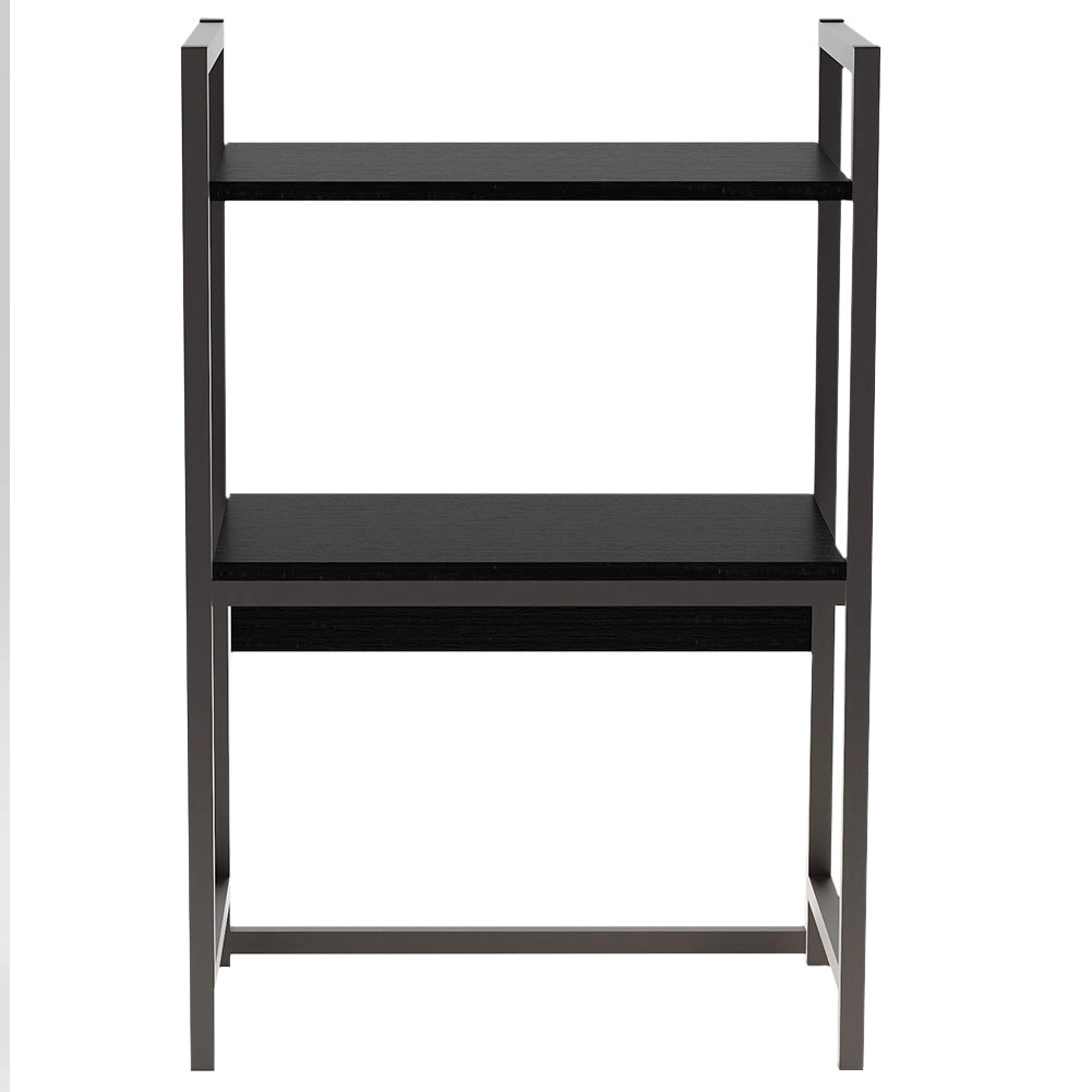 Scaffale da Scrivania Multiuso 3 Ripiani 53x35x80 cm per Stampante Ufficio in MDF Nero