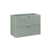 Mobile sottolavabo ELVINA – 80 cm – 2 cassetti – Verde salvia pastello – Mobile sospeso