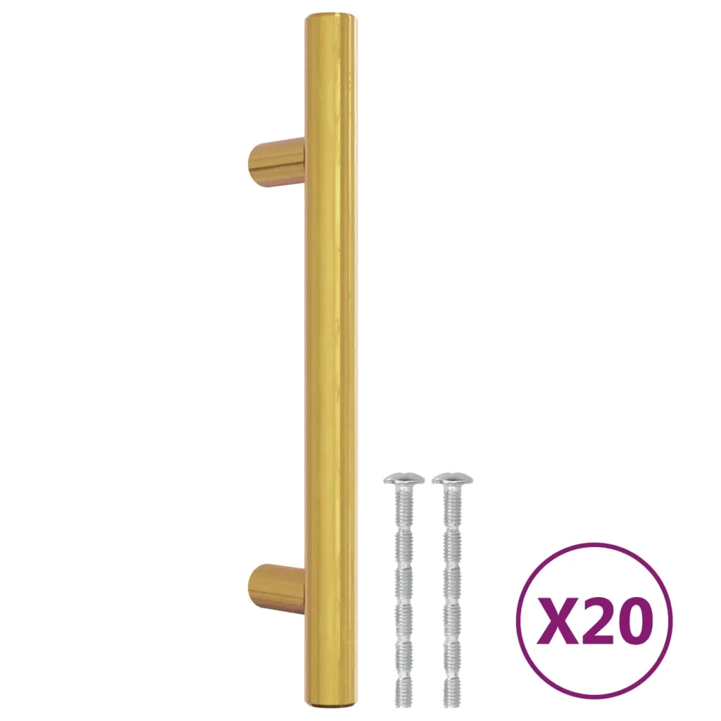 Maniglie per Mobili 20 pz Oro 96 mm in Acciaio Inox CFW2976083