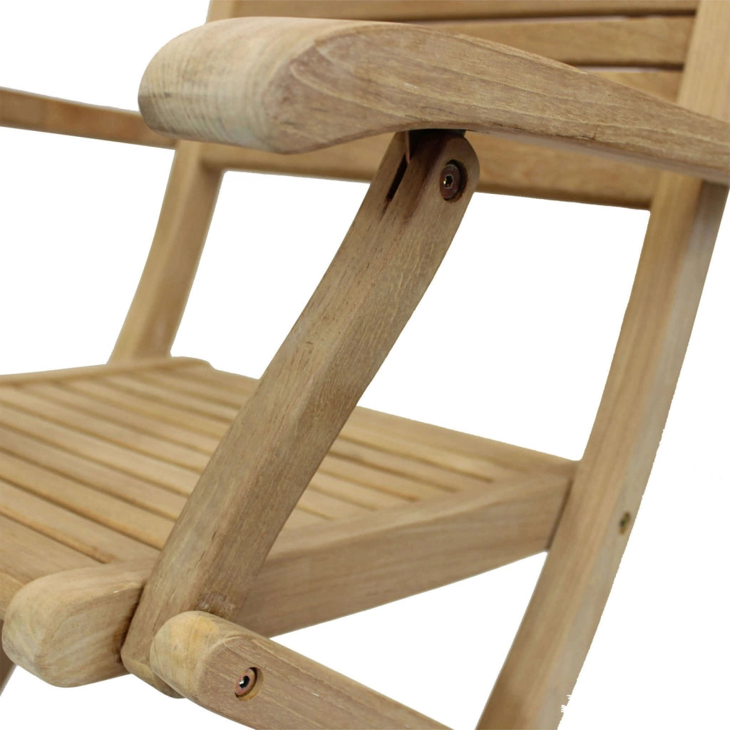 Poltrona da Giardino Pieghevole in Legno Teak cm 42x60x85 - THOR