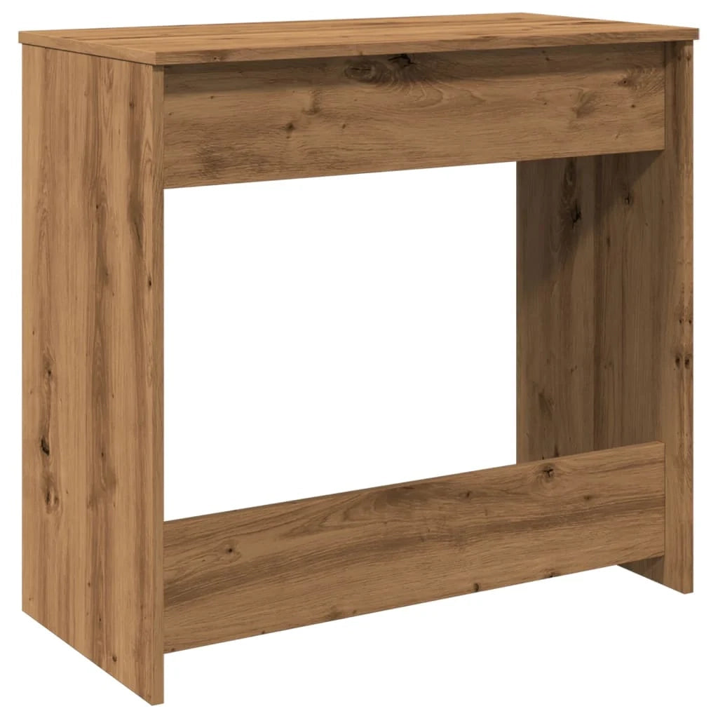 Scrivania tavolo postazione di lavoro mobile per computer studio rovere artigianale 80 x 40 x 75 cm legno ingegnerizzato marrone 02_0023560