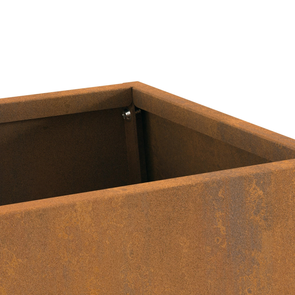 Focolare con deposito per tronchi 60x35x100 cm in acciaio resistente alle intemperie