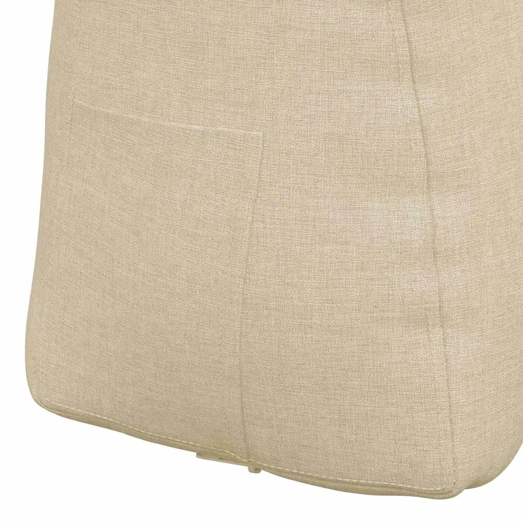 Cuscino per Schiena Crema 45 x 24 x 50 cm Tessuto