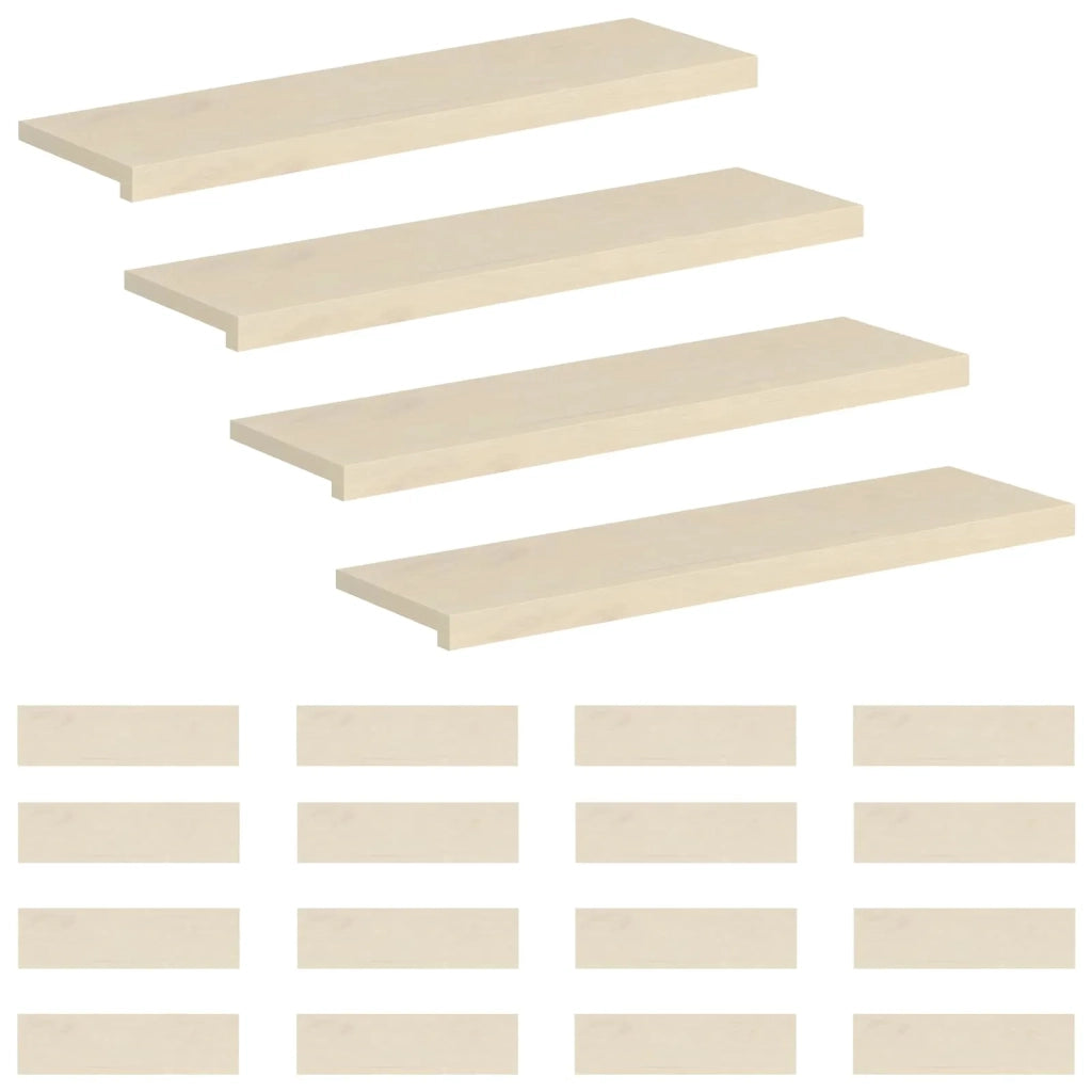 Gradini per Scale 20 pz 100 x 30 x 2 cm Bianco 3449510