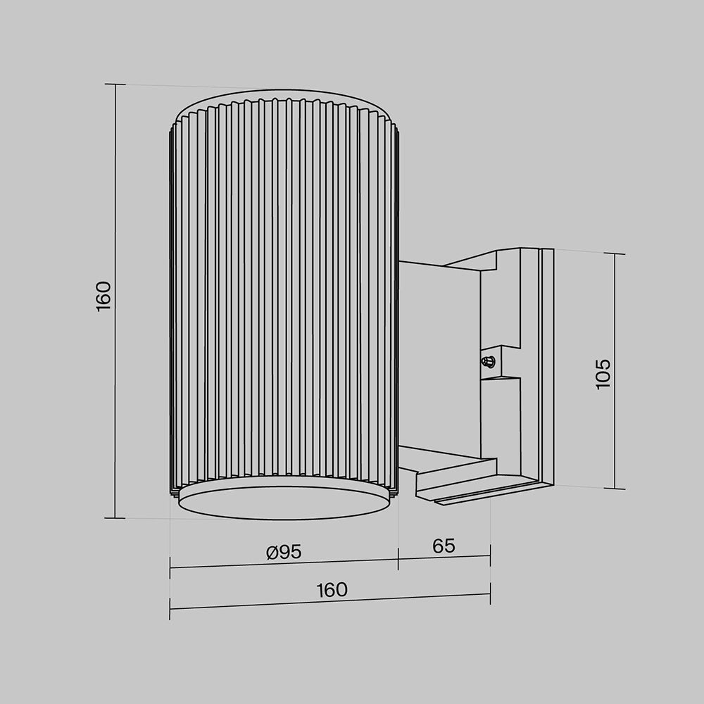 Applique esterna Maytoni Rando bianca IP54 E27 O419WL-01W