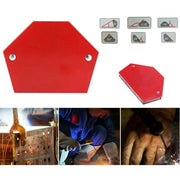 Trade Shop - Squadra Magnetica Magnete Saldatura 30° 45° 60° 75° 90° 120° 25lb 12kg Esagonale -