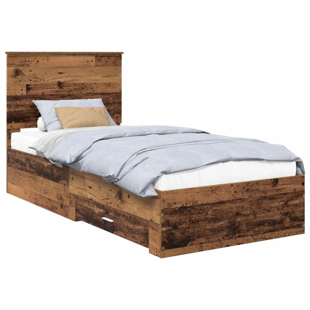 Struttura del letto Legno vecchio 90 x 190 cm Legno multistrato