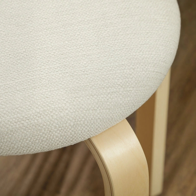 SGABELLI Impilabili Set da 4 40x40x45 cm Legno Crema