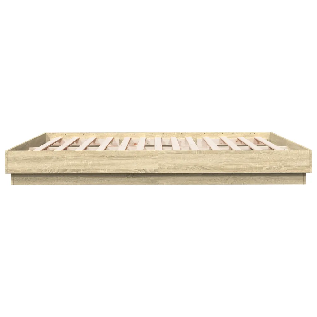 Giroletto-Struttura Letto Rovere Sonoma 200x200 cm in Legno Multistrato 834024