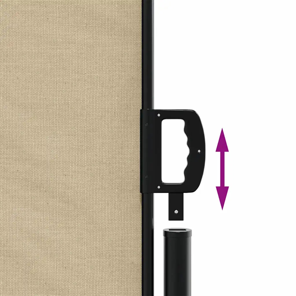Tenda da Sole Laterale Retrattile Beige 200x600 cm 4004555