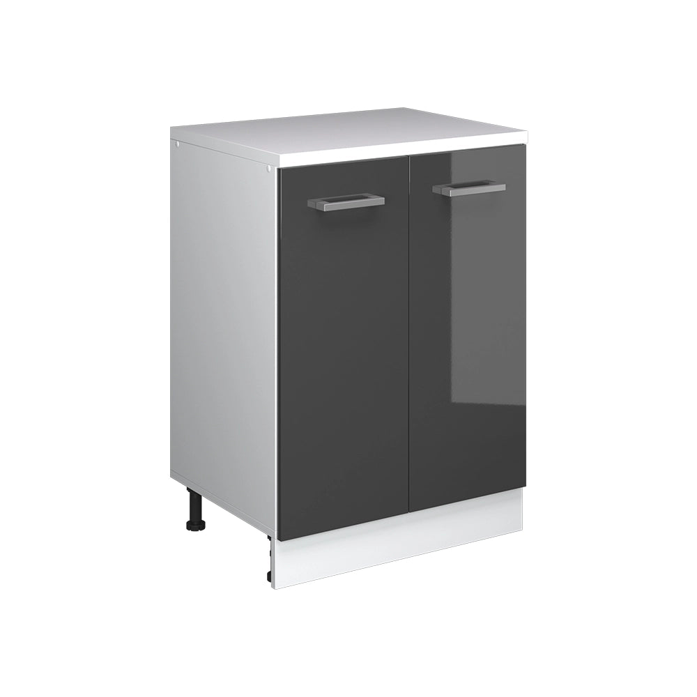 Mobile per mansarda Rion Antracite lucido/Bianco 60 x 83.8 cm senza inclinazione con 2 ante Vicco