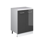 Mobile per mansarda Rion Antracite lucido/Bianco 60 x 83.8 cm senza inclinazione con 2 ante Vicco