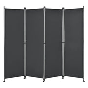 Schermo divisorio in poliestere a 4 pannelli 215 x 170 cm nero 03_0006553