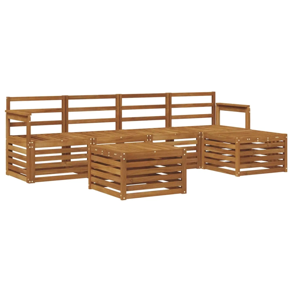 Set di divani da esterno 6 pcs Naturale