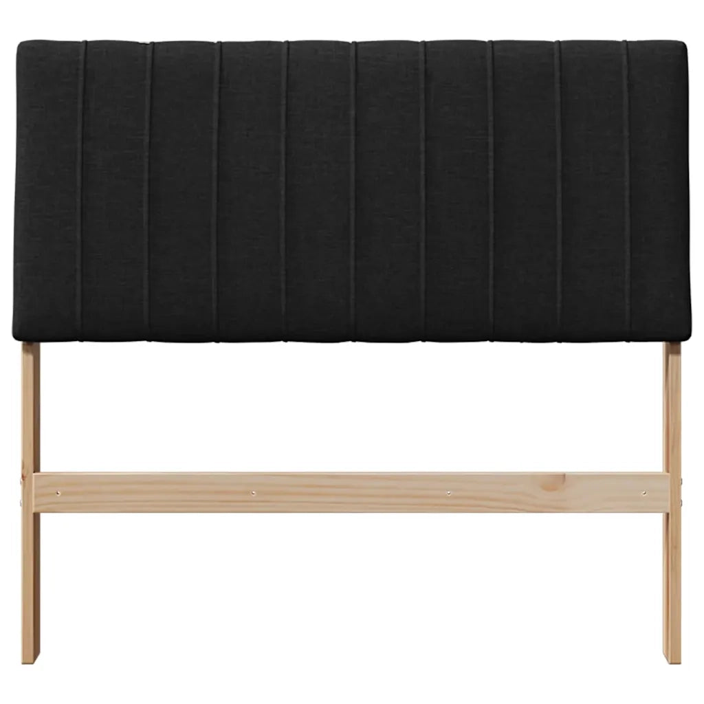 Testiera imbottita Nero 100 cm Pino massello 879411