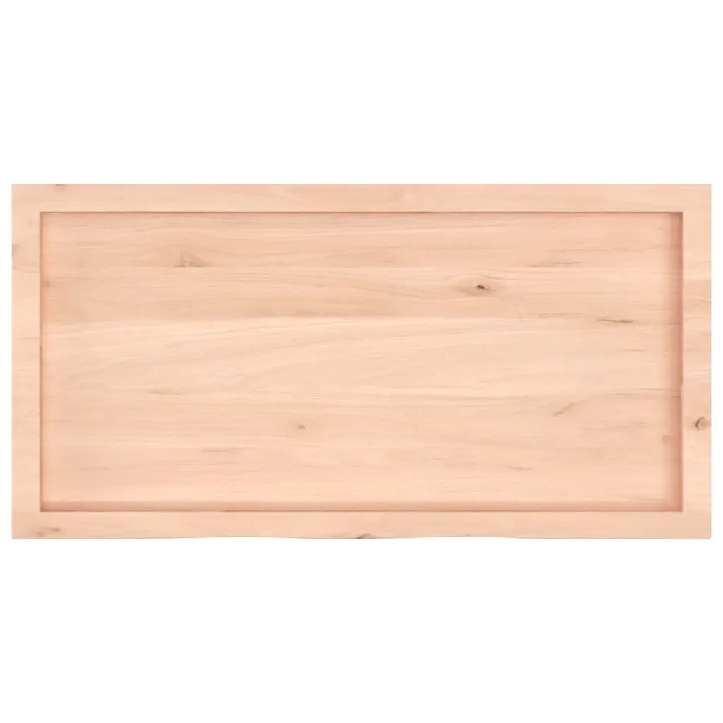 Piano Bagno 100x50x(2-4) cm in Legno Massello Non Trattato
