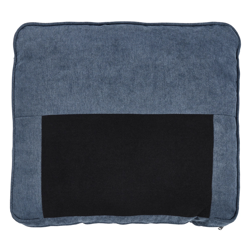 Divano di colore Blu Scuro a 3 posti con Poggiapiedi Ottomano Imbottito stile Classico Tradizionale
