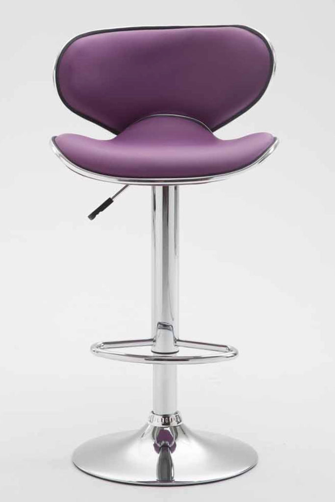 Set 2x Sgabelli LAS VEGAS V2 in similpelle viola,cromo
