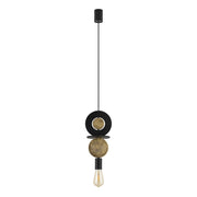 Lampada a sospensione legno nero/oro E27 Drops Wood Nowodvorski