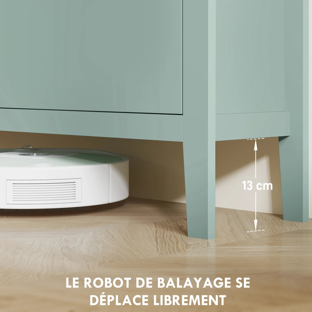 Scarpiera con 4 ante ribaltabili ¨C Xylo ¨C Verde, 20 paia, ripiani regolabili