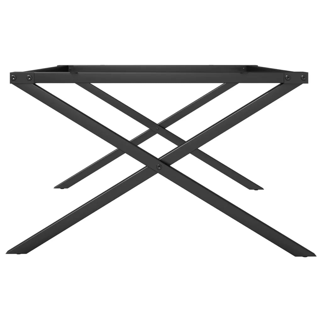 Telaio Gambe a X per Tavolino da Salotto-Gamba per Tavolo 80x70x43 cm in Acciaio