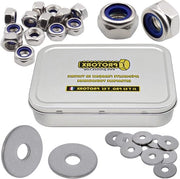 Assortimento di viti e bulloni in acciaio inox A2, 100 pezzi, viti M6, 50 pezzi, viti a testa extra grande M6, 50 pezzi.
